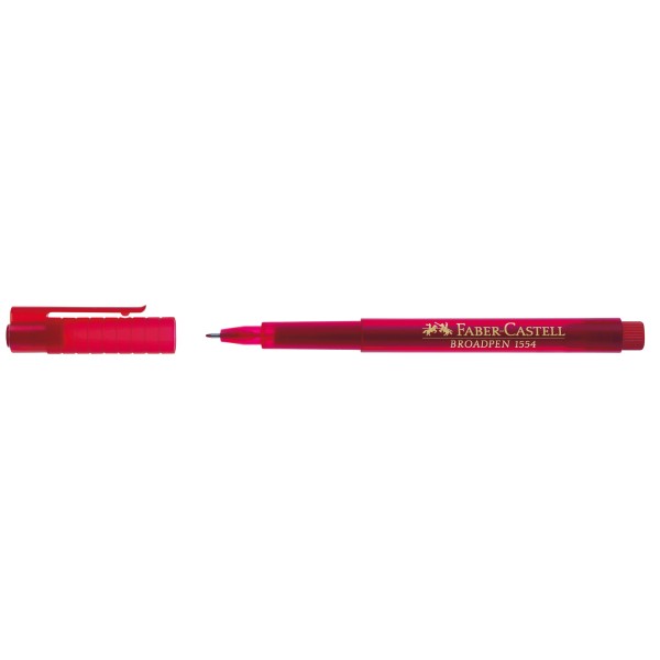 Faber-Castell Fineliner BROADPEN 1554 155421 0,8mm rot