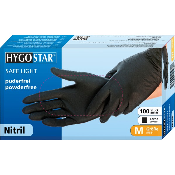 HYGOSTAR Einweghandschuh SAFE LIGHT 27008 Nitril XL sw 100 St./Pack.