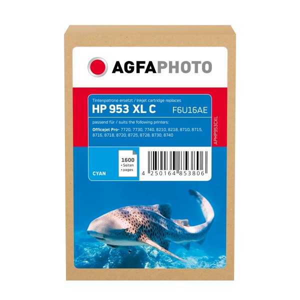 AgfaPhoto Tintenpatrone APHP953CXL wie HP F6U16AE 953XL c