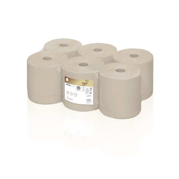 Satino Handtuchrolle PureSoft 314300 2lg. 179m beige 6St.