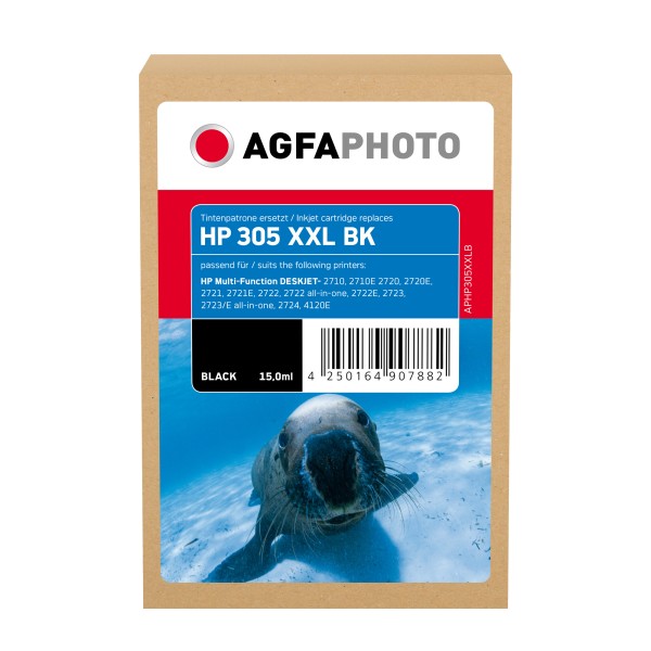 AgfaPhoto Tintenpatrone APHP305XXLB wie HP 305XXL sw sw