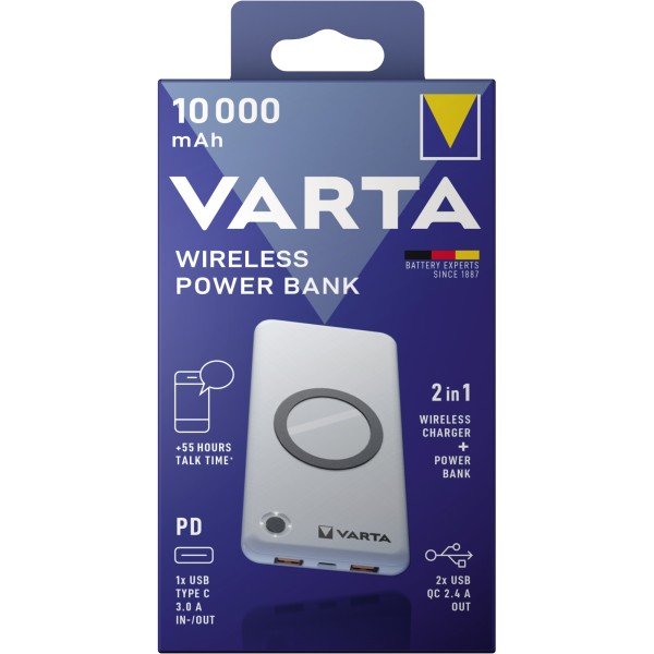 Varta Akku Powerbank 3,7V/10.000mAh Wireless
