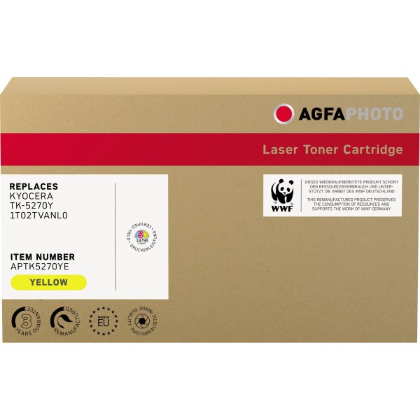 AgfaPhoto Toner APTK5270YE wie Kyocera TK-5270Y gelb