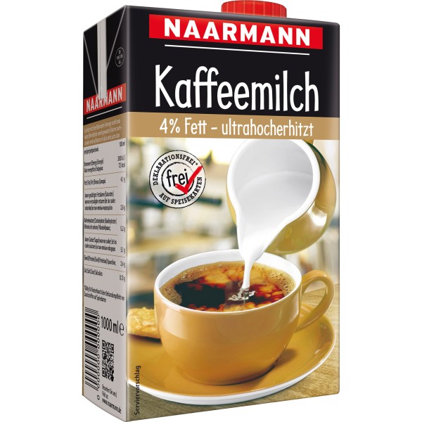 Naarmann Kaffeemilch 680 4Prozent Fett 1Liter