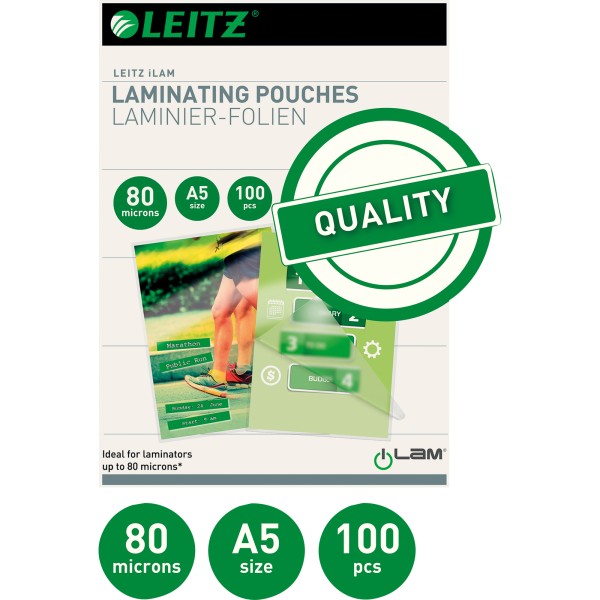 Leitz Laminierfolie 33817 DIN A5 80mic 100 St./Pack.