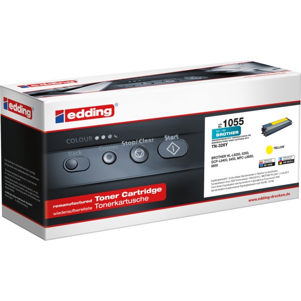 edding Toner 18-1055 wie Brother TN-326Y gelb
