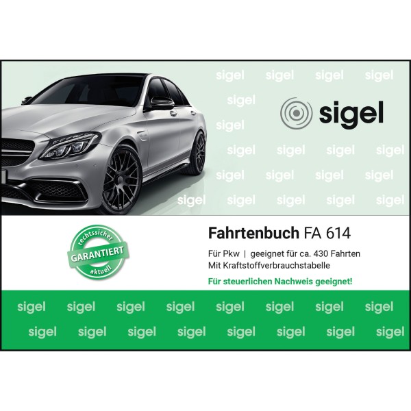 SIGEL Fahrtenbuch FA614 DIN A6 für PKW 40Blatt