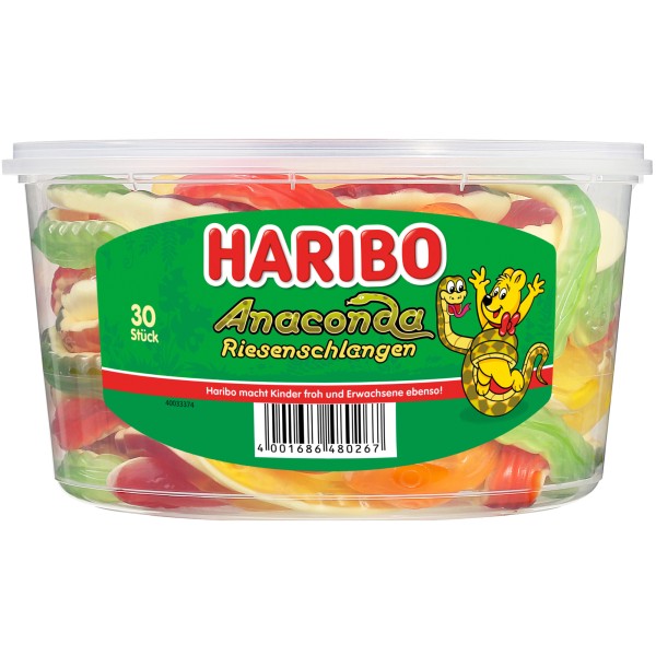 HARIBO Fruchtgummi Anaconda Riesenschlangen 1200g