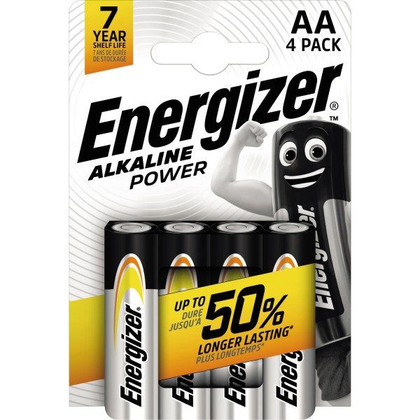 Energizer Batterie Alkaline Power E300132909 AA Mignon 4 St./Pack.