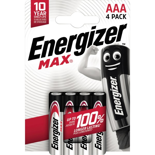 Energizer Batterie Max Alkaline E303325600 AAA LR03 4St.