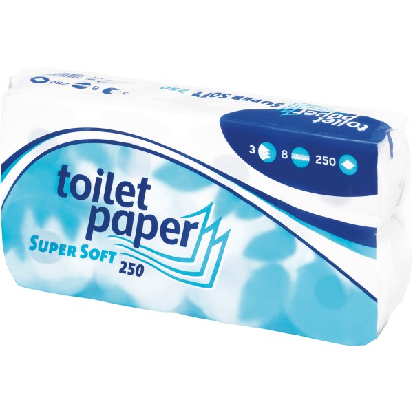 Toilettenpapier Super Soft 3lg 8Rl.