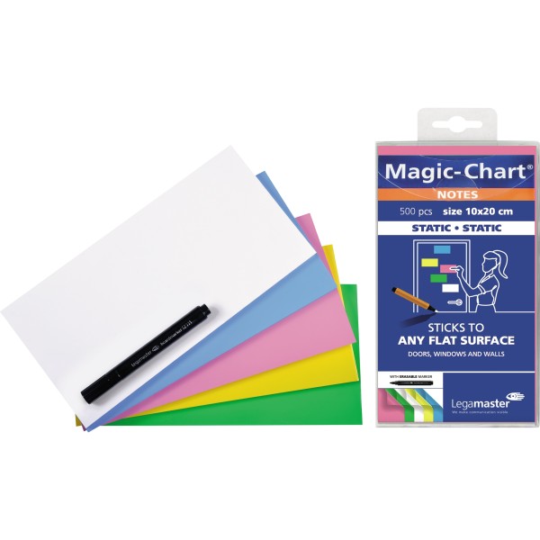 Legamaster Flipchartnotizen Magic 7-159499 10x20cm sort 500 St./Pack.