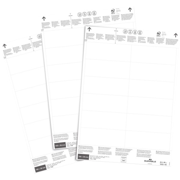 DURABLE Einsteckschild 102202 Logistiktaschen 100x38mm 240St.