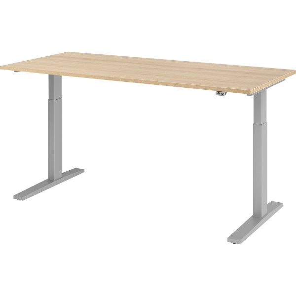 Hammerbacher Schreibt. VXMKA19/E/S el.180x80cm silber/eiche