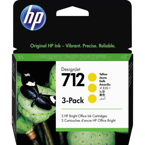 HP Tintenpatrone 3ED79A 712 29ml gelb 3 St./Pack