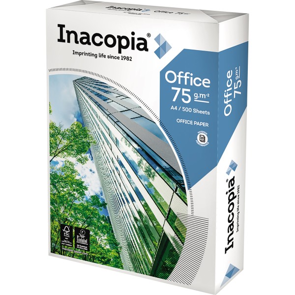 Inacopia Papier Office 020807511001 A4 2fach gel. ws 500 Bl./Pack.
