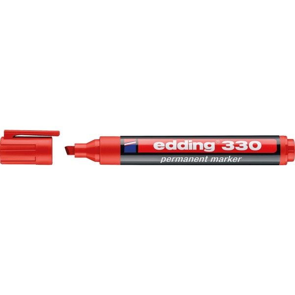 edding Permanentmarker 330 4-330002 1-5mm Keilspitze rot