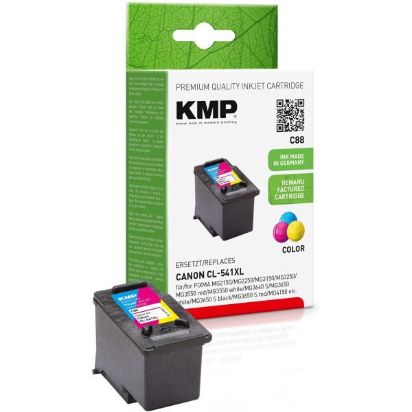 KMP Tintenpatrone C88 1517,4030 wie Canon CL541XL 400S. 15ml c/m/y