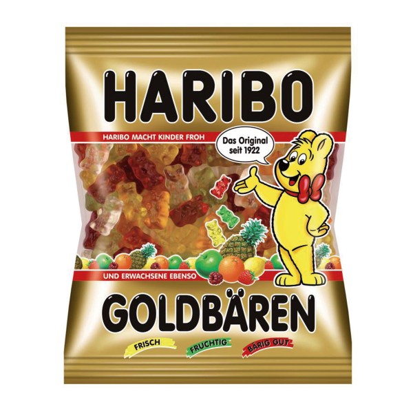 HARIBO Fruchtgummi Goldbären 389195 100 g/Pack.