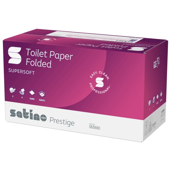 Satino Toilettenpapier Prestige 065680 gefaltet 30x300Bl.