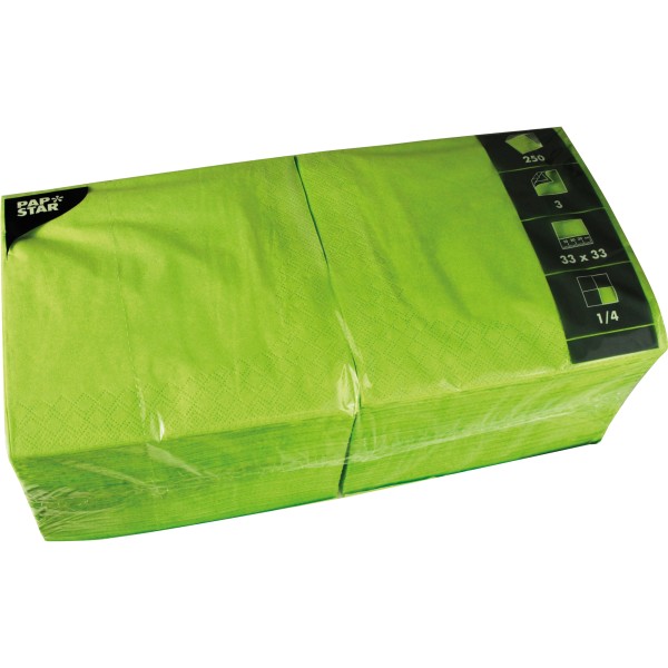 PAPSTAR Serviette 81656 33x33cm 3lagig limonengrün 250 St./Pack.