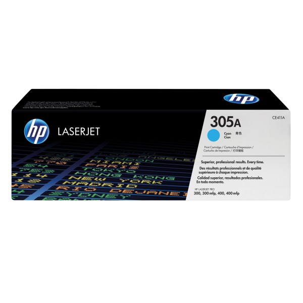 HP Toner CE411A 305A 2.600Seiten cyan