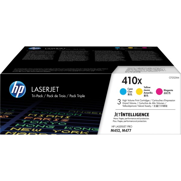 HP Toner CF252XM 410X 5.000Seiten c/m/y 3 St./Pack.