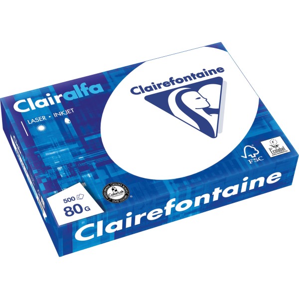 Clairefontaine Multifunktionspapier DIN A4 80g weiß 500 Bl./Pack.