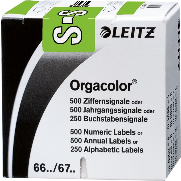 Leitz Buchstabensignal Orgacolor 66281000 S grün 250 St./Pack.