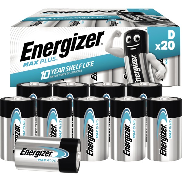 Energizer Batterie Max Plus E301323704 D/Mono/LR20 20 St./Pack.