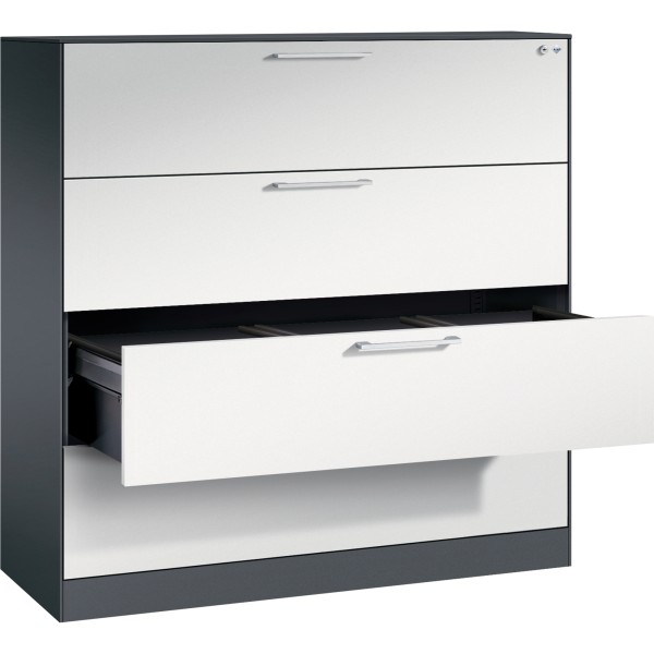 C+P Hängeregistraturschrank Asisto 146021413S10119 A4 3bahnig sgr/lgr