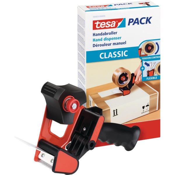 tesa Packbandabroller tesapack 56403-00000 schwarz/rot