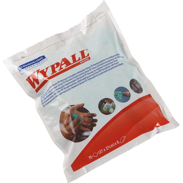 WYPALL Reinigungstuch 7776 Nachfüll 1-lagig 27x27cm grün 75 St./Pack.