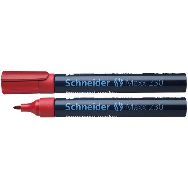 Schneider Permanentmarker Maxx 230 123002 Rundspitze 1-3mm rot