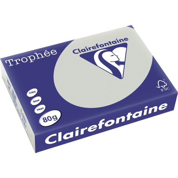 Clairefontaine Kopierpapier 1993C A4 80g stahlgrau 500Bl.