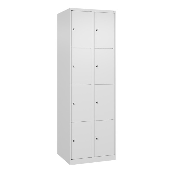 C+P Schließfachschrank Classic PLUS 2x4Fächer 1850x600x500mm ws/ws