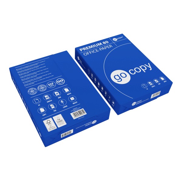 go copy Kopierpapier Premium 80 130100052 A4 80g ws 500Bl.