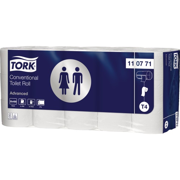 Tork Toilettenpapier Advanced 110771 2-lagig 400Bl ws 30St./Pack