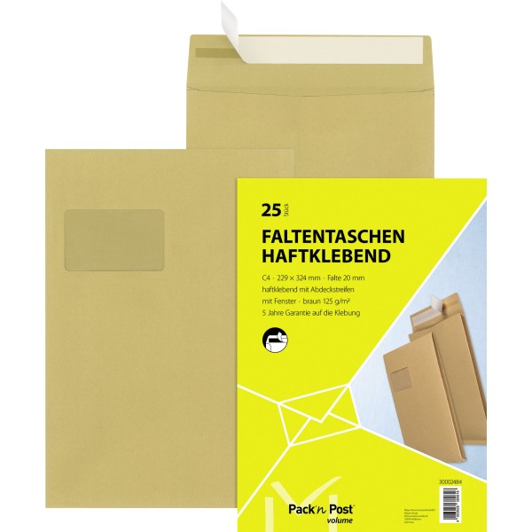 MAILmedia Faltentasche 30002484 C4 hk mF 20mmFalte br 25 St./Pack.