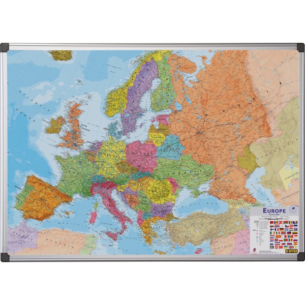 Bi-office Magnettafel MAP0100402 Europakarte 120x90cm