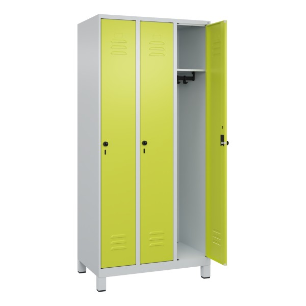 C+P Spind Classic PLUS 3Abteile 1950x900x500mm l.gr/c.gn