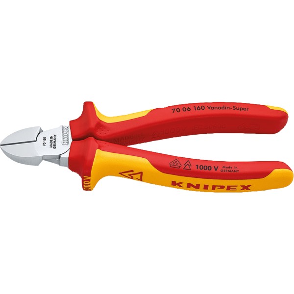 KNIPEX Seitenschneider 70 06 160 DIN ISO5749 VDE 160mm verchromt