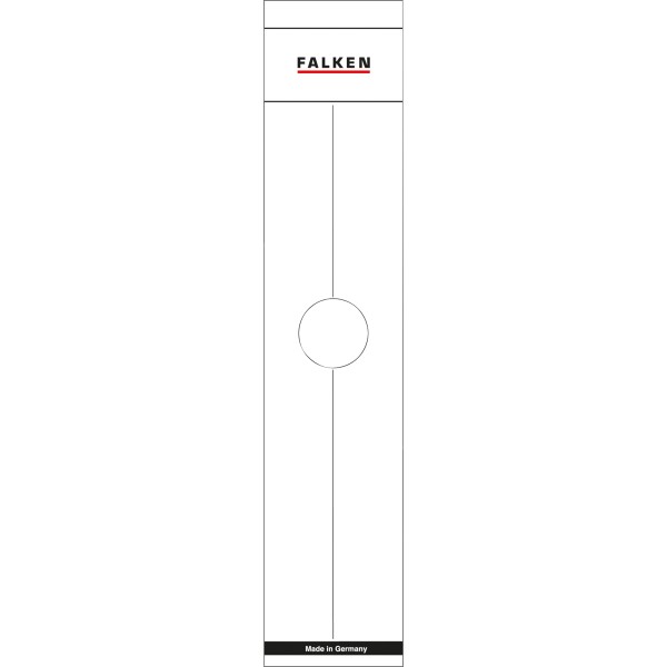 Falken Ordnerrückenschild 11287067 70mm weiß 10 St./Pack.
