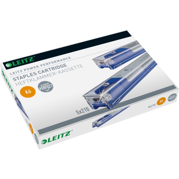 Leitz Heftklammerkassette K6 55910000 verzinkt 5x210 St./Pack.