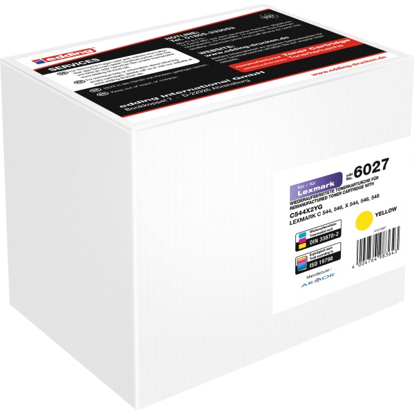 edding Toner 18-6027 wie Lexmark C544X2YG/C544X1YG gelb