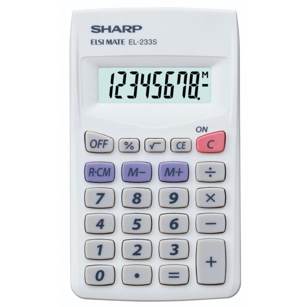Sharp Tischrechner EL-233S 8Zeichen Batterie ws