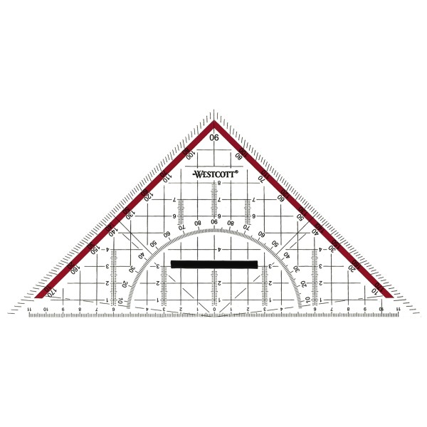 Westcott Geometriedreieck E-10142 00 Griff Skalierung 20cm