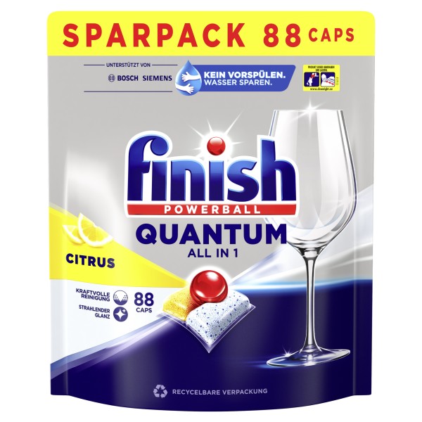 FINISH Spülmaschinentabs Quantum All in 1 Citrus 3249526 88St