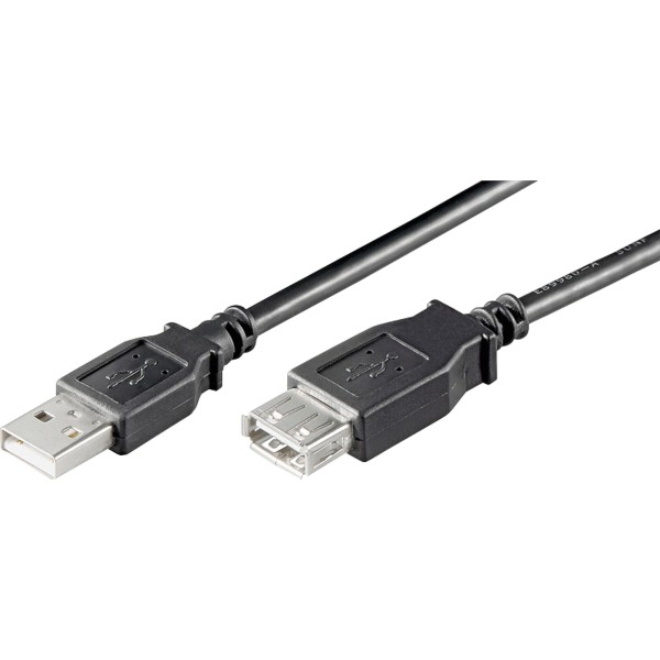 Goobay USB Verlängerungskabel 68903 USB 2.0 1,8m A-Stecker/A-Buchse sw
