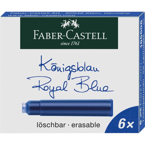 Faber-Castell Tintenpatronen 185506 Standard königsblau 6 St./Pack